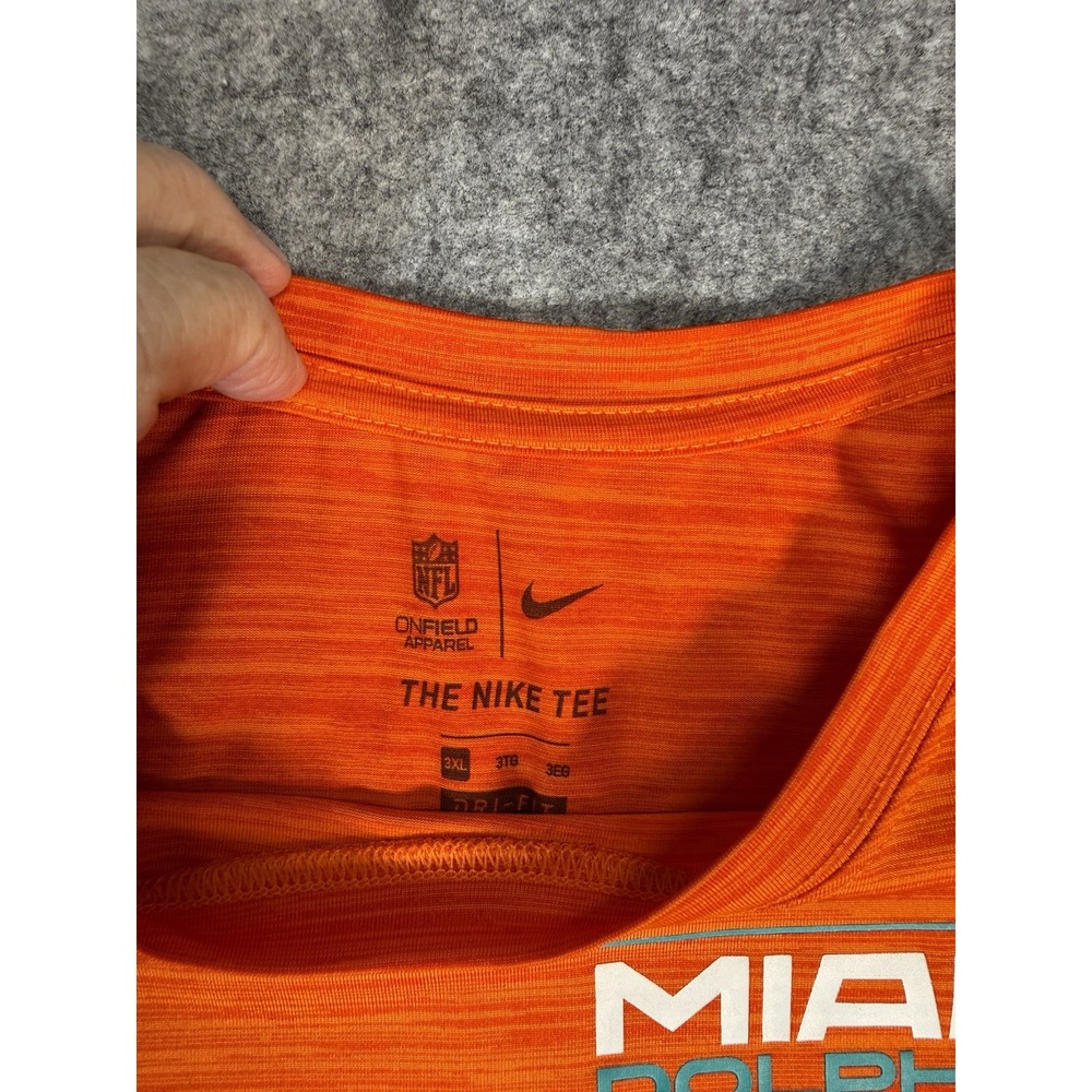 Nike Miami Dolphins NFL On Field Dri-FIT Long Sleeve Shirt Orange Men's 3XL - Picture 3 of 6